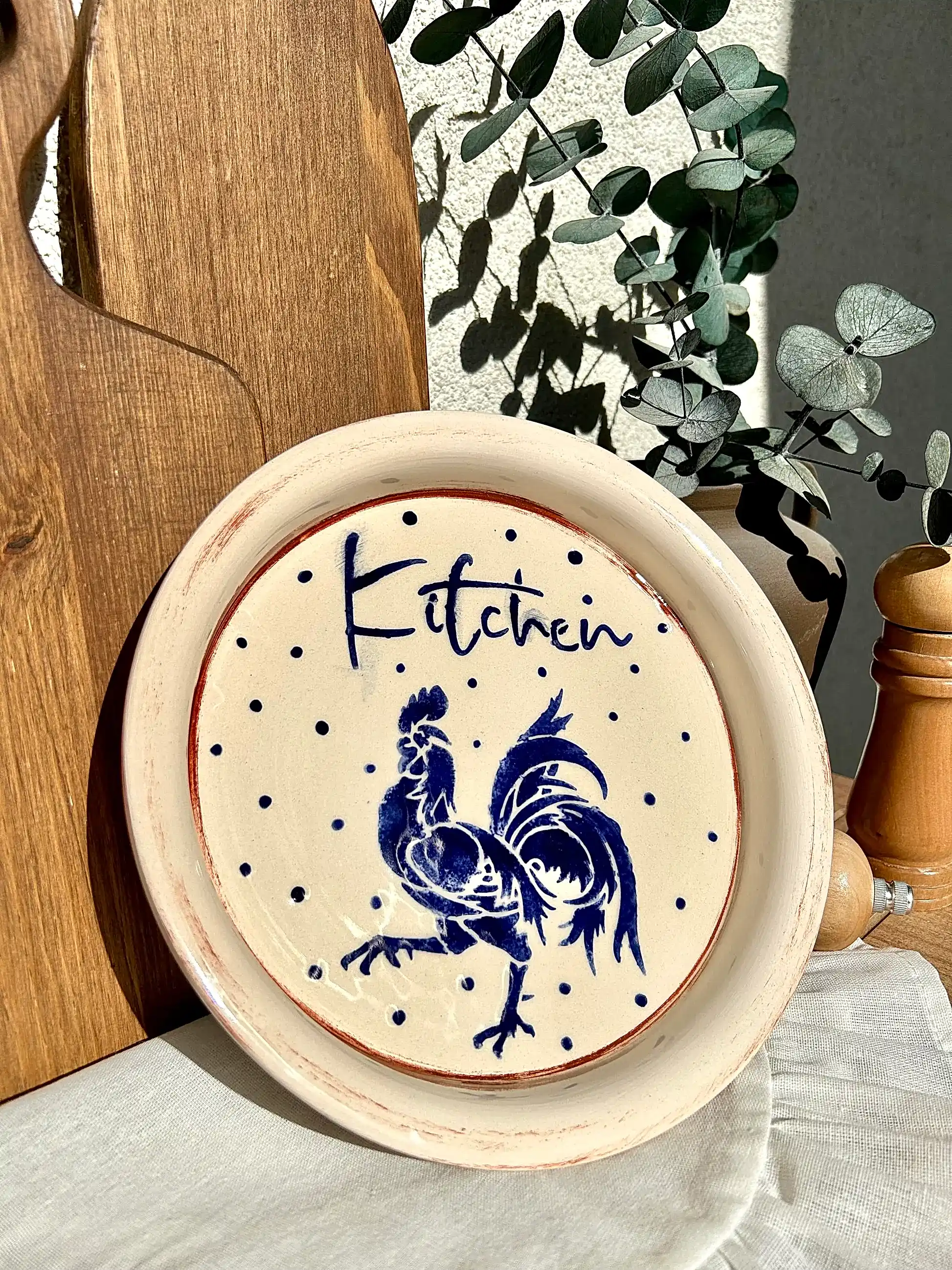 "Kitchen" Horoz Desenli Tabak