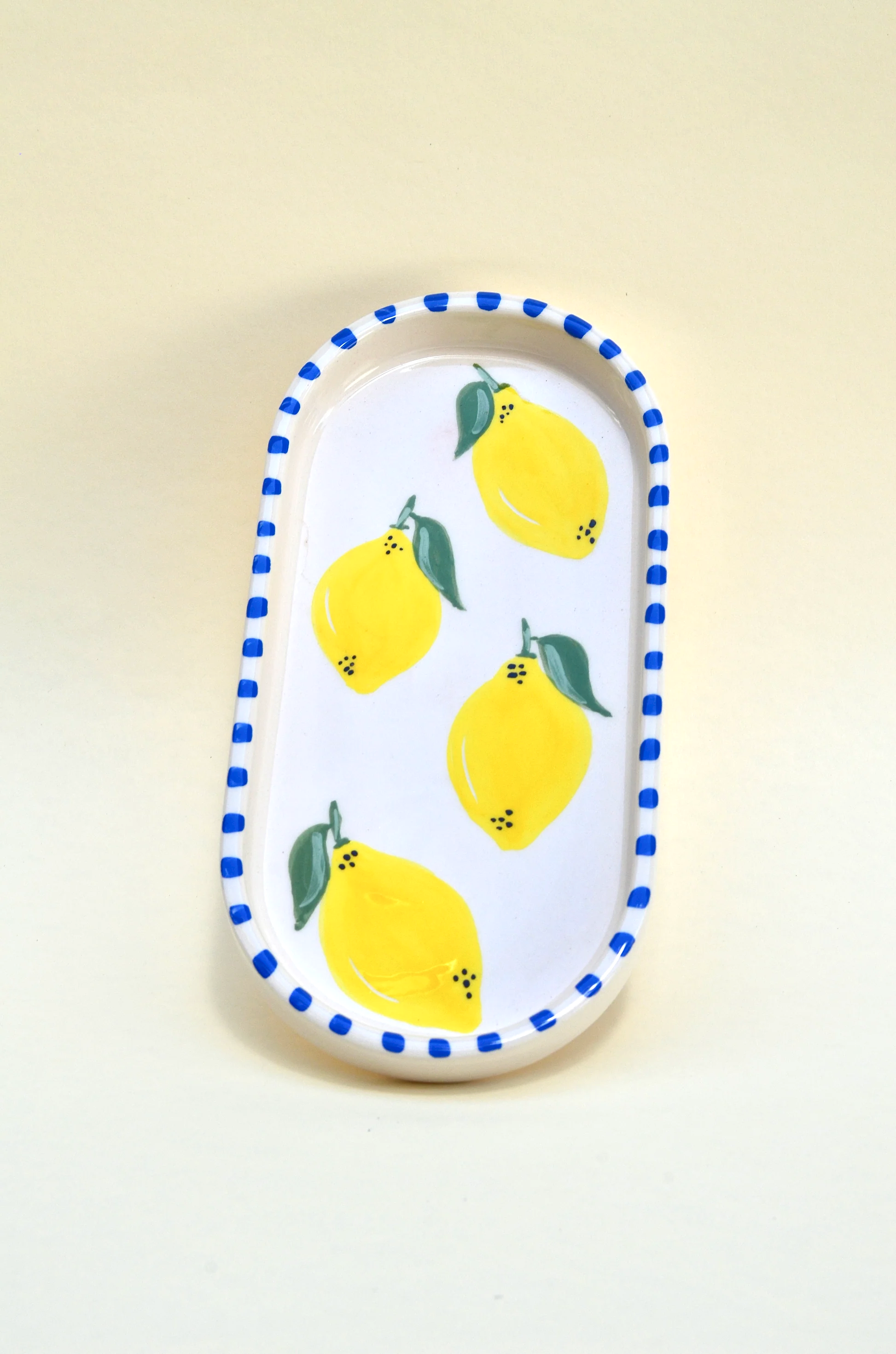 Limon Desenli 3'lü Kayık Tabak
